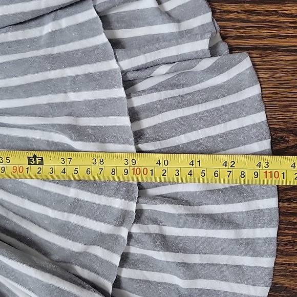 Free People Beach Poncho Kaftan Dress Cover-Up OSFA Gray Striped Ties - Picture 10 of 10